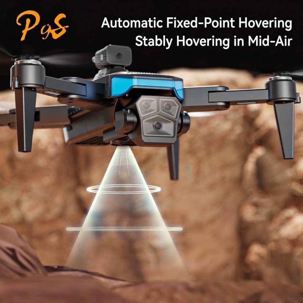 P9S Brushless Drone with 4K HD Camera, 360° Laser Obstacle Avoidance, Optical Flow Hovering, Foldable RC Quadcopter