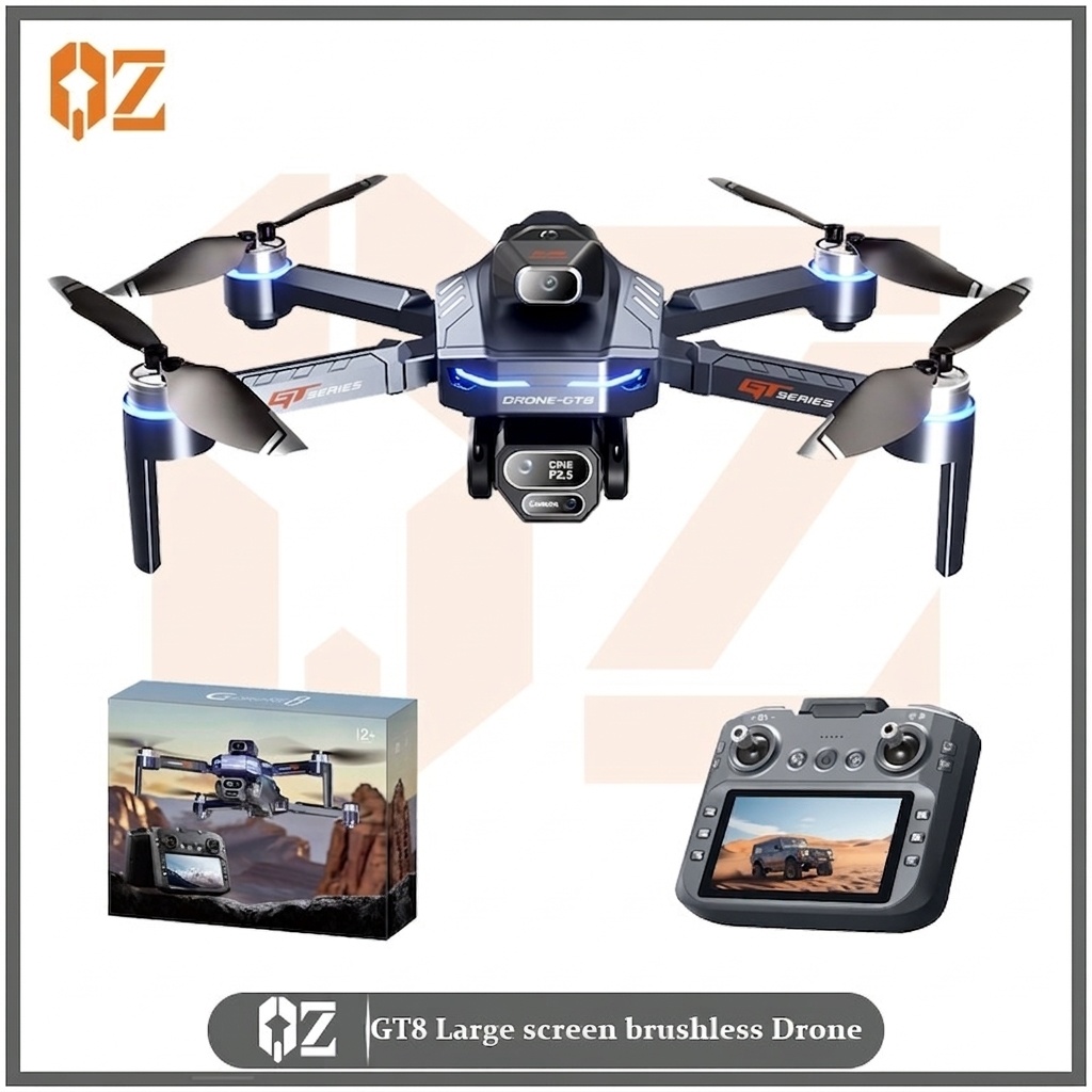 GT8 4K/6K HD Drone with GPS FPV, Long Battery Life, Screen Remote Control, Brushless Motor Quadcopter