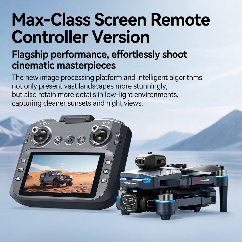 GT8 4K/6K HD Drone with GPS FPV, Long Battery Life, Screen Remote Control, Brushless Motor Quadcopter