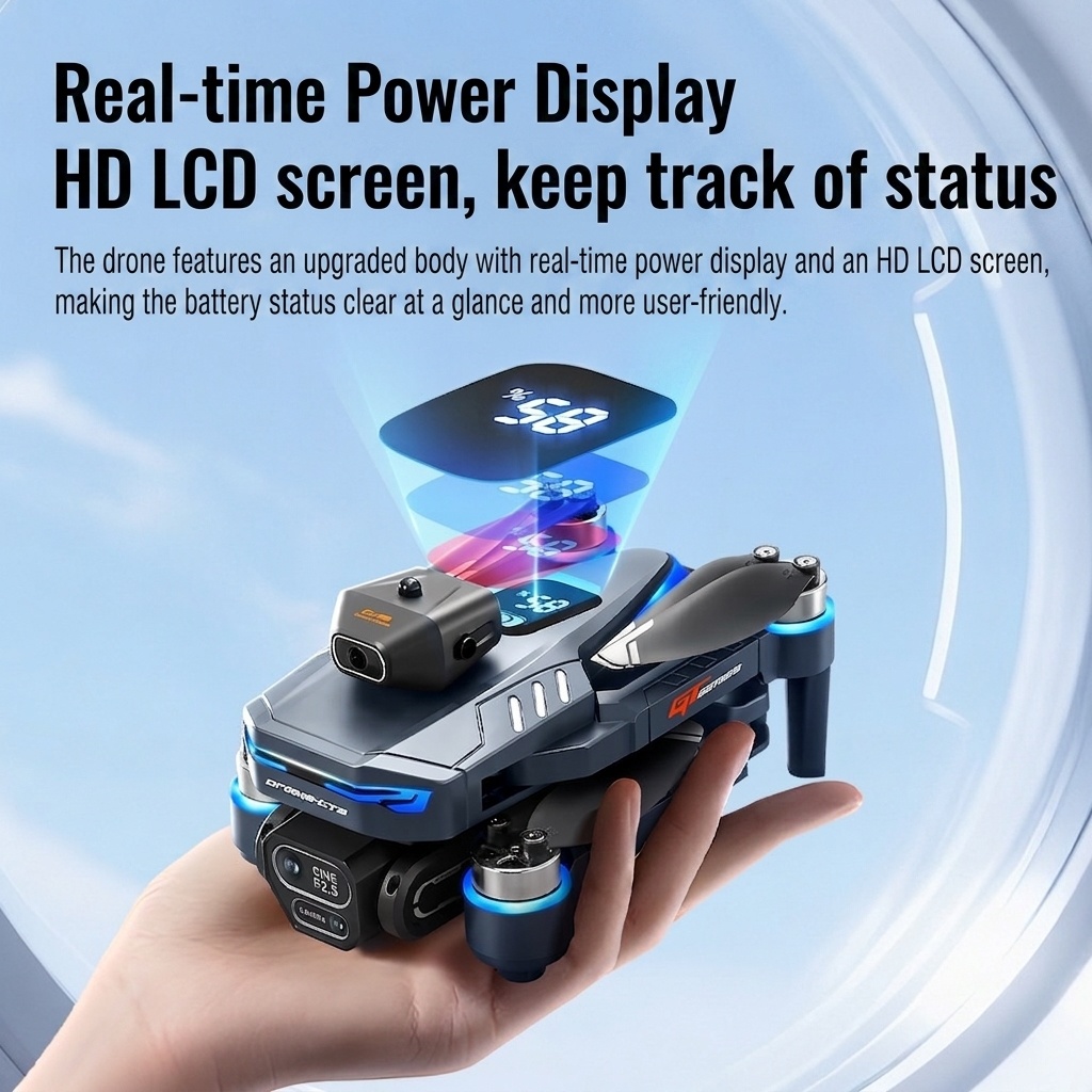 GT8 4K/6K HD Drone with GPS FPV, Long Battery Life, Screen Remote Control, Brushless Motor Quadcopter