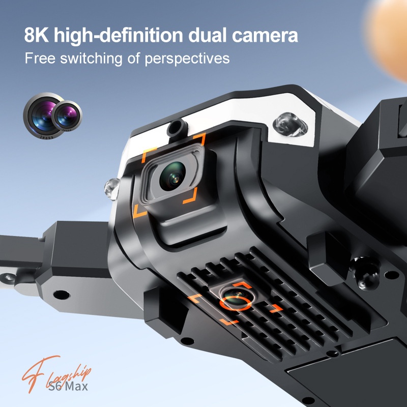 S6 Max 8K Dual Camera Drone with 360° Intelligent Obstacle Avoidance, Optical Flow Localization, Foldable RC Quadcopter
