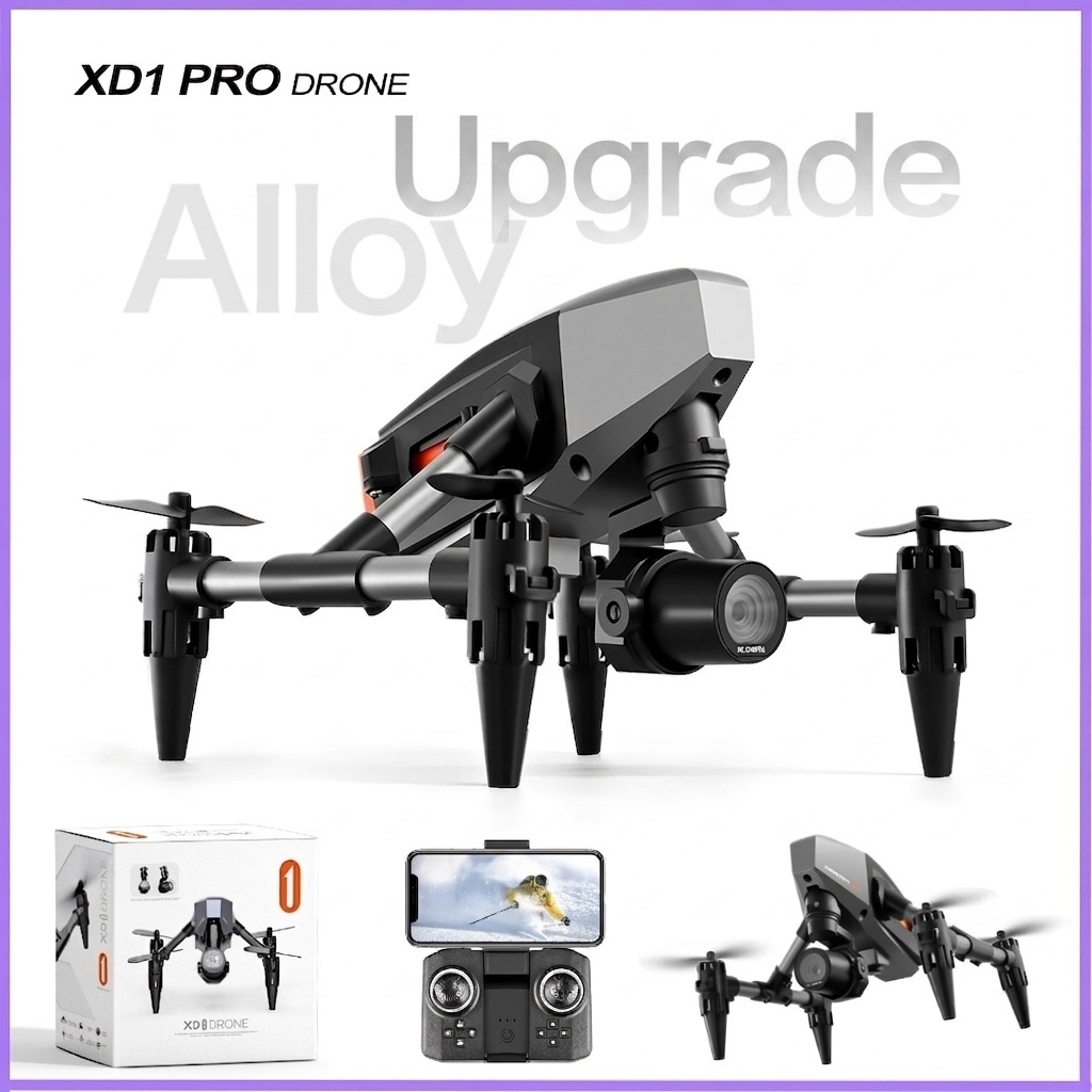 XD1 PRO Drone with 4K/6K/8K High-Resolution Camera, Advanced Optical Flow Positioning, Durable Alloy Body RC Quadcopter