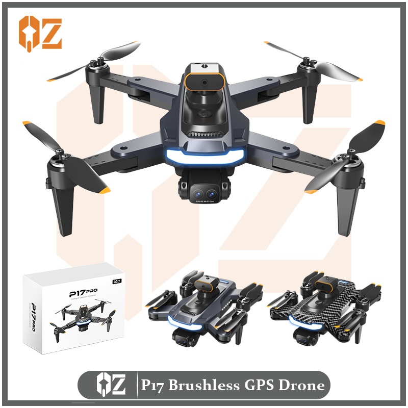 P17 Pro GPS Brushless Drone with 4K Camera, 540° Obstacle Avoidance, Optical Flow Positioning, Foldable RC Quadcopter