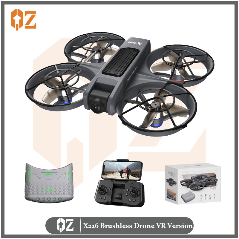 X226 Brushless FPV Drone with VR Headset, HD Camera, Integrated Screen Remote, Foldable RC Quadcopter
