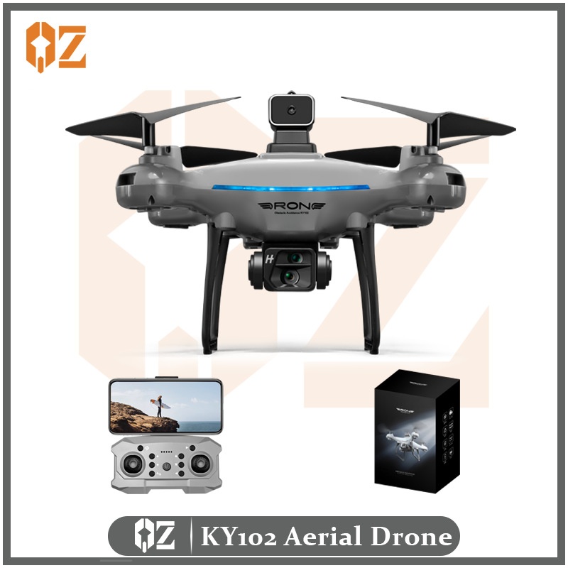 KY102 4K Drone with Dual Camera, Intelligent Obstacle Avoidance, Optical Flow Positioning, Foldable RC Quadcopter
