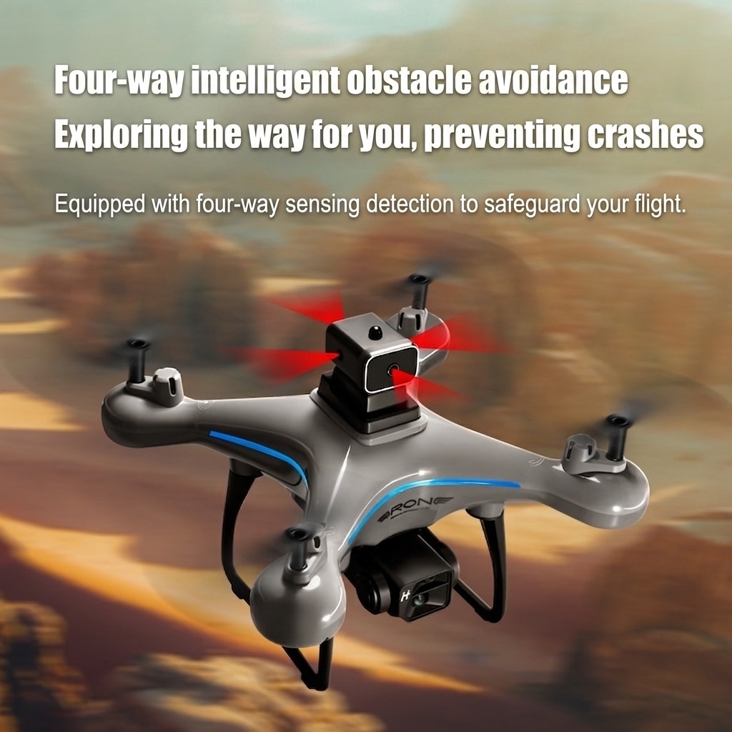 KY102 4K Drone with Dual Camera, Intelligent Obstacle Avoidance, Optical Flow Positioning, Foldable RC Quadcopter