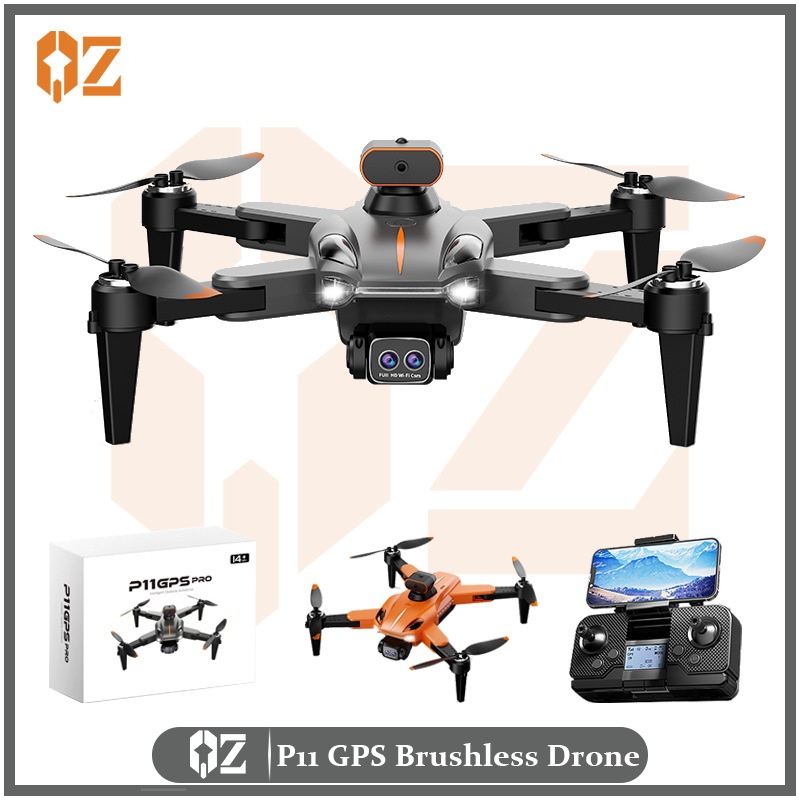 P11 GPS Brushless Drone with 8K HD Dual Camera, Optical Flow Positioning, Intelligent Obstacle Avoidance, FPV Quadcopter