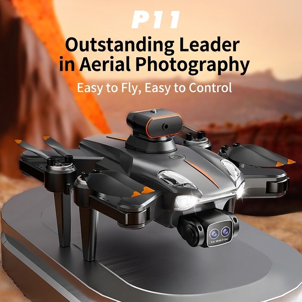P11 GPS Brushless Drone with 8K HD Dual Camera, Optical Flow Positioning, Intelligent Obstacle Avoidance, FPV Quadcopter