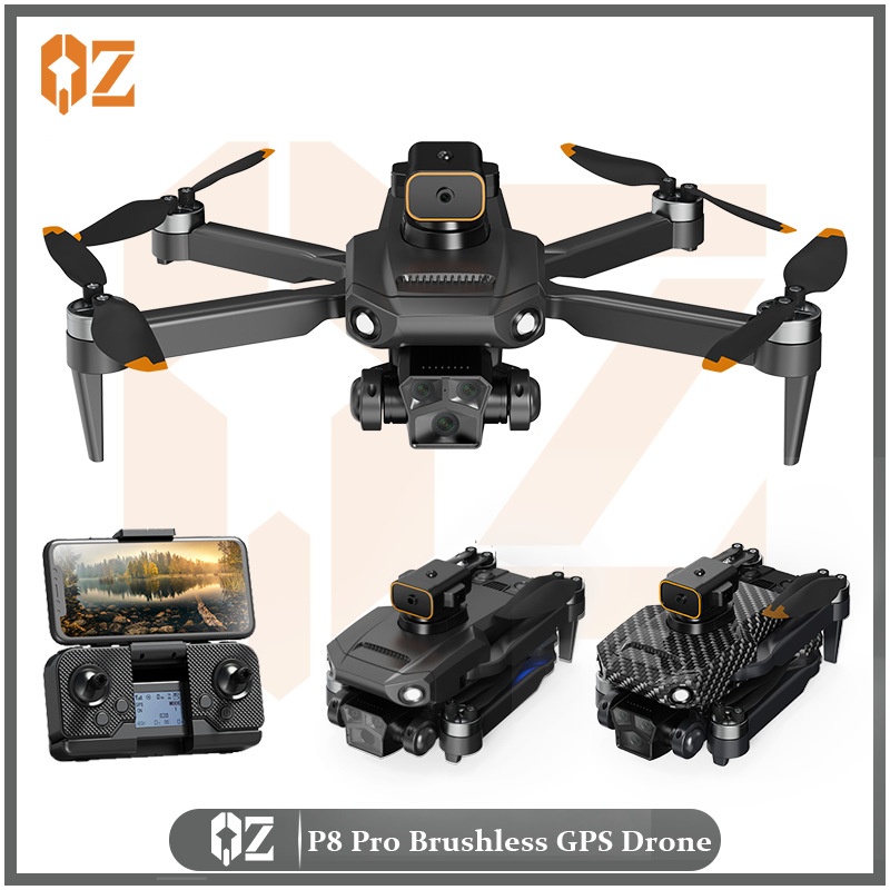 P8 Pro 8K HD GPS Drone with Brushless Motor, Optical Flow Positioning, Intelligent Obstacle Avoidance, Foldable Quadcopter