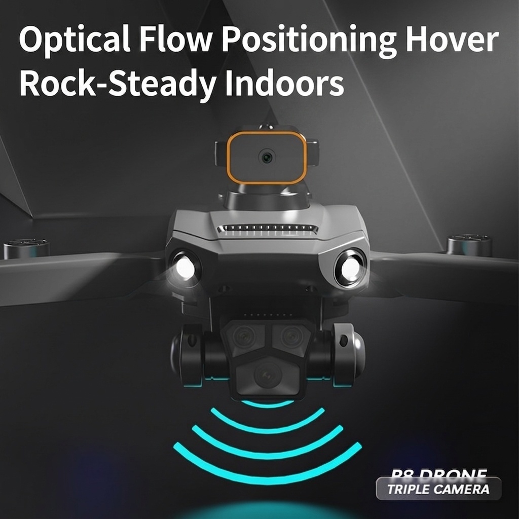 P8 Pro 8K HD GPS Drone with Brushless Motor, Optical Flow Positioning, Intelligent Obstacle Avoidance, Foldable Quadcopter