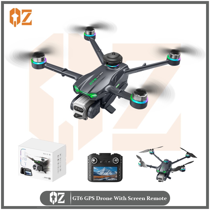 GT6 MAX GPS Drone with 5G FPV, 4K HD Camera, Built-in Screen Remote, Brushless Motor, 360° Obstacle Avoidance
