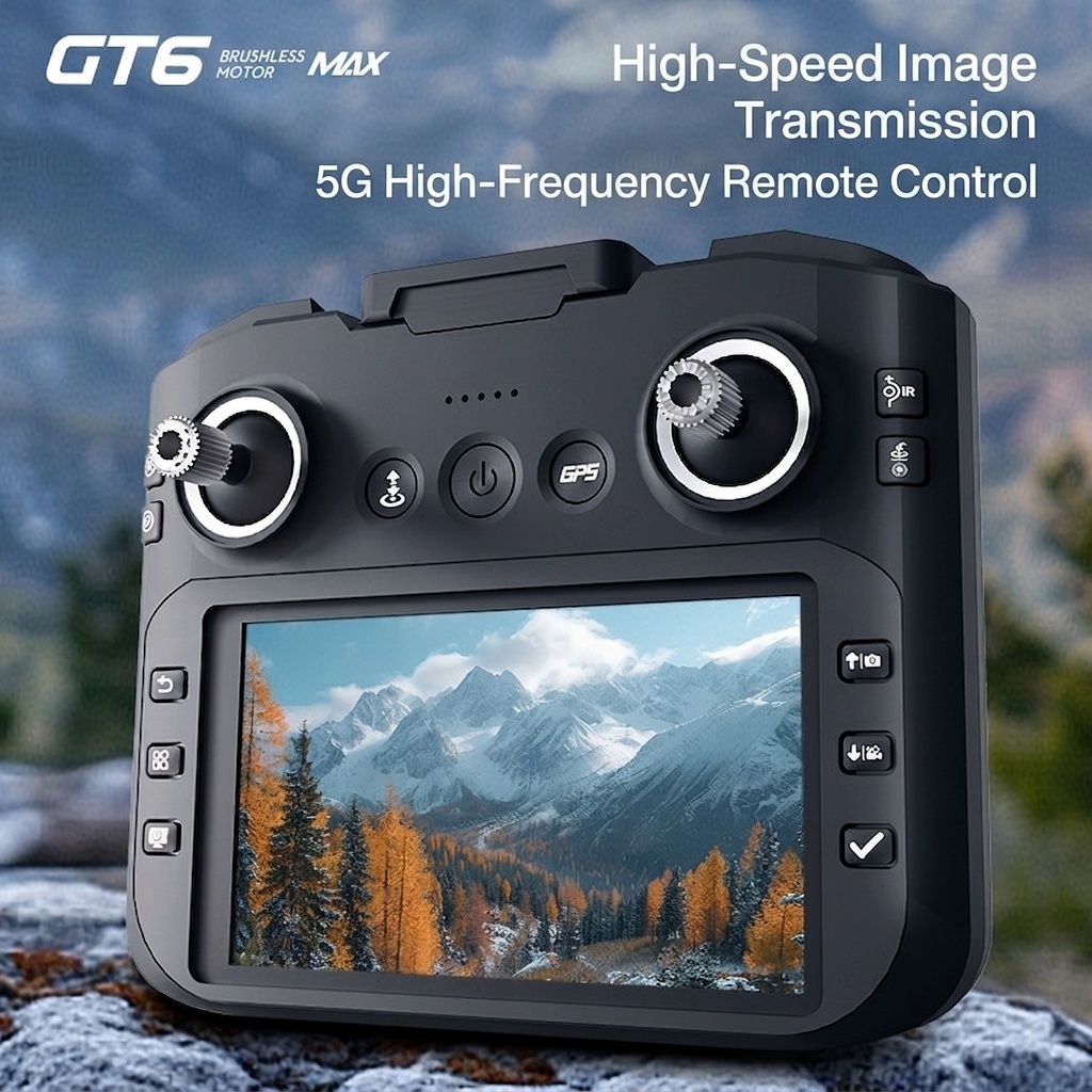 GT6 MAX GPS Drone with 5G FPV, 4K HD Camera, Built-in Screen Remote, Brushless Motor, 360° Obstacle Avoidance