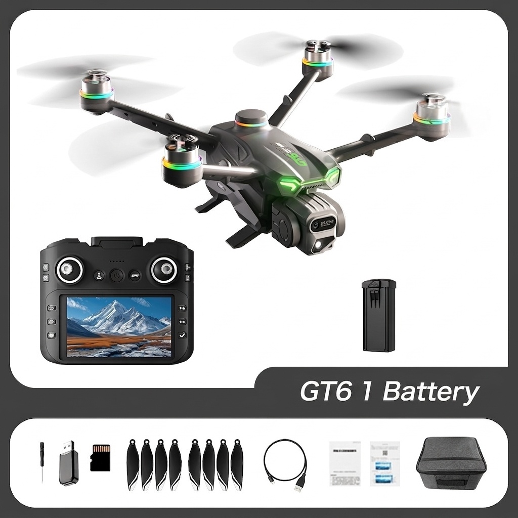 GT6 MAX GPS Drone with 5G FPV, 4K HD Camera, Built-in Screen Remote, Brushless Motor, 360° Obstacle Avoidance