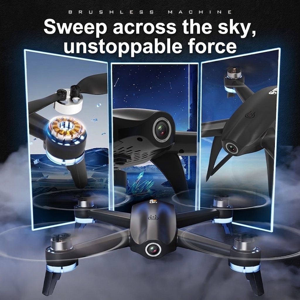 S27 Brushless Drone with HD Camera, GPS Positioning, Optical Flow Hovering, Long Flight Time RC Quadcopter