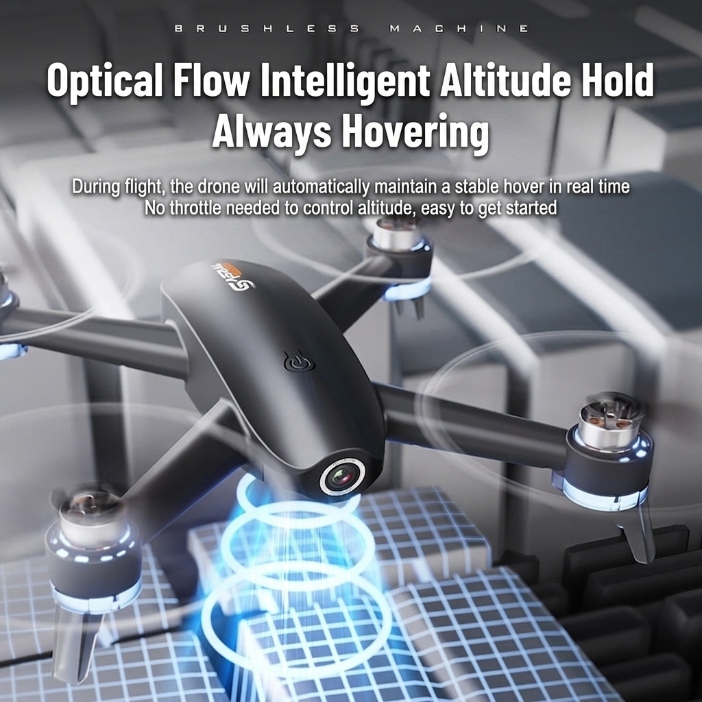 S27 Brushless Drone with HD Camera, GPS Positioning, Optical Flow Hovering, Long Flight Time RC Quadcopter