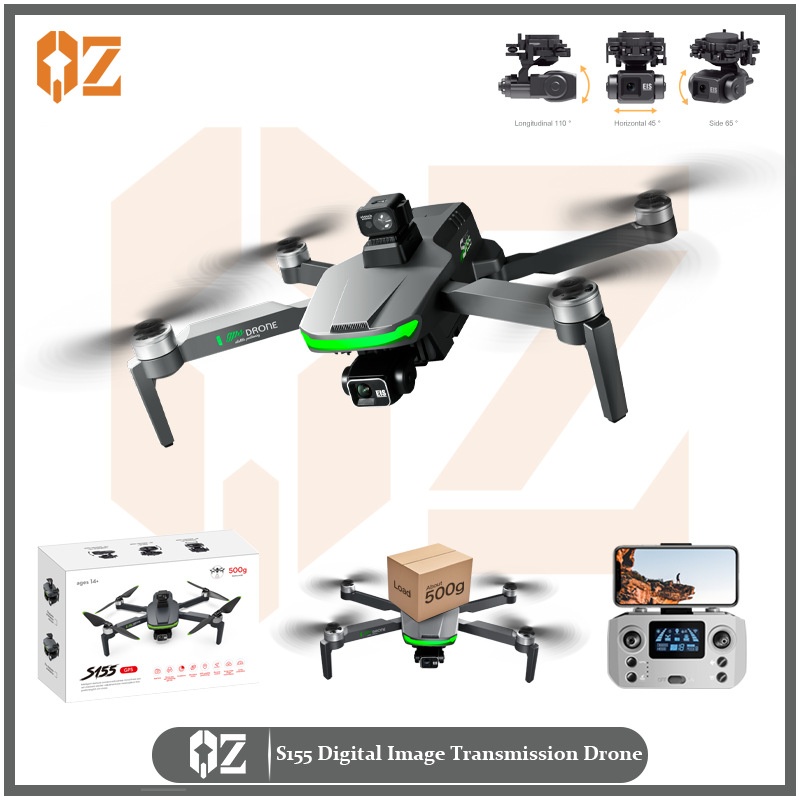 S155 GPS 5G Drone with 4K Camera, 3-Axis Gimbal, 360° Obstacle Avoidance, 500g Payload Capacity, 40-Min Flight Time