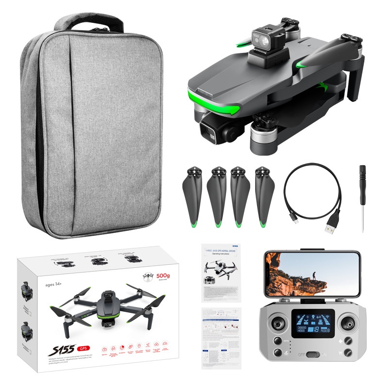 S155 GPS 5G Drone with 4K Camera, 3-Axis Gimbal, 360° Obstacle Avoidance, 500g Payload Capacity, 40-Min Flight Time