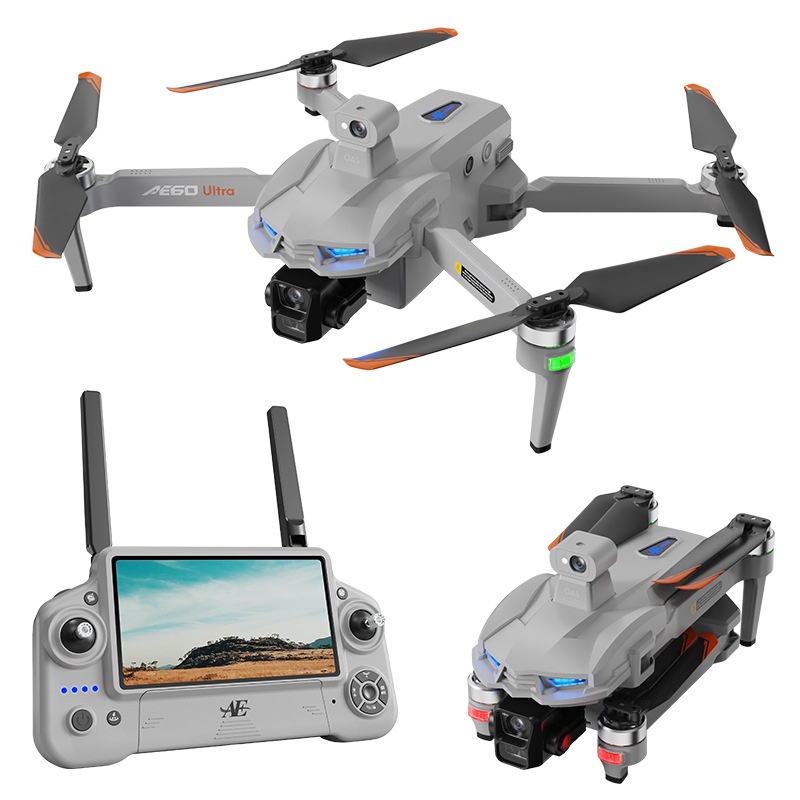 AE60 Brushless Drone with 4K Camera, GPS Return, 7.2-inch Large Screen Remote, 3-Axis Gimbal, Long Range FPV