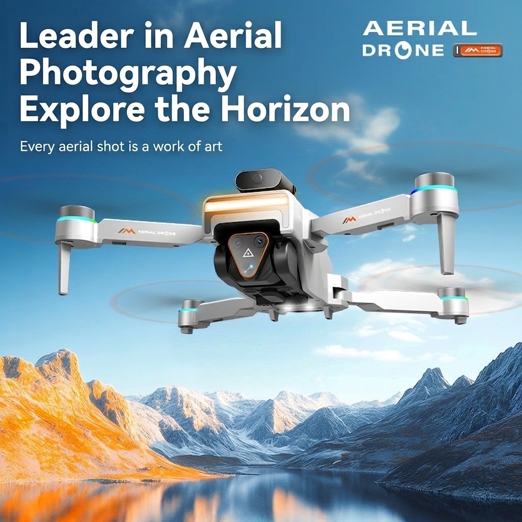 M6 Brushless Drone with 4K Camera, Intelligent Obstacle Avoidance, GPS Positioning, 4.3-inch Screen Remote, Long Flight Time