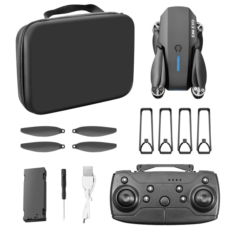 E88 EVO Foldable Drone with Dual HD Camera, Brushless Motor, Optical Flow Hovering, Long Flight Time Quadcopter