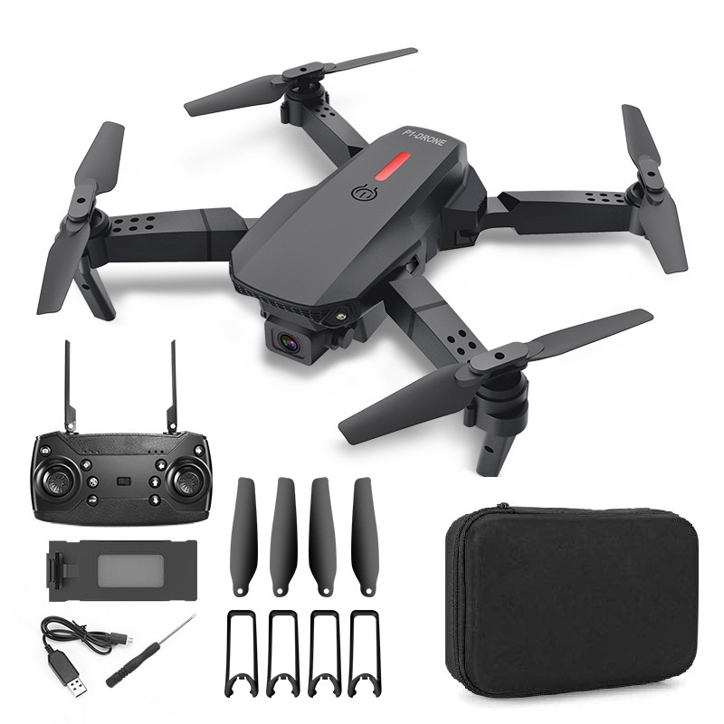 E88 EVO Foldable Drone with Dual HD Camera, Brushless Motor, Optical Flow Hovering, Long Flight Time Quadcopter