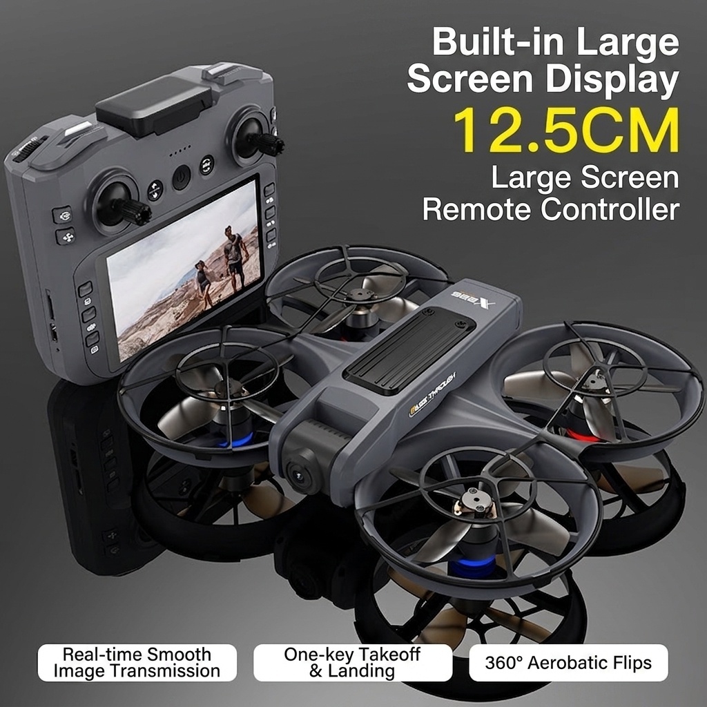 X226 FPV Drone with VR Headset, HD Camera, Integrated Screen Remote, Brushless Motor, Foldable RC Quadcopter