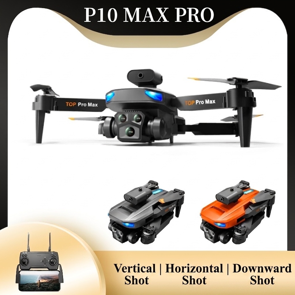 P10 MAX PRO 8K Drohne mit Dreifachkamerasystem, optischer Flusspositionierung, intelligenter Hindernisvermeidung, faltbarer Quadcopter