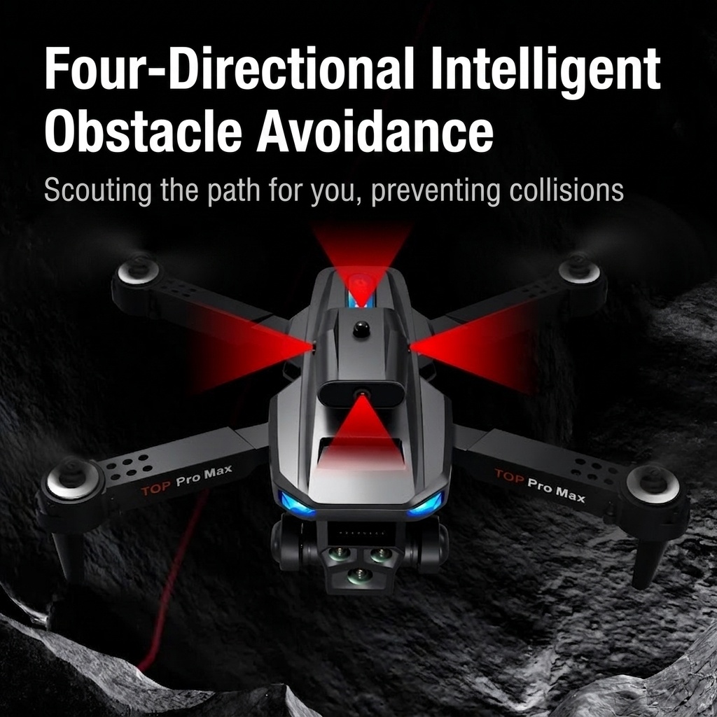 P10 MAX PRO 8K Drohne mit Dreifachkamerasystem, optischer Flusspositionierung, intelligenter Hindernisvermeidung, faltbarer Quadcopter