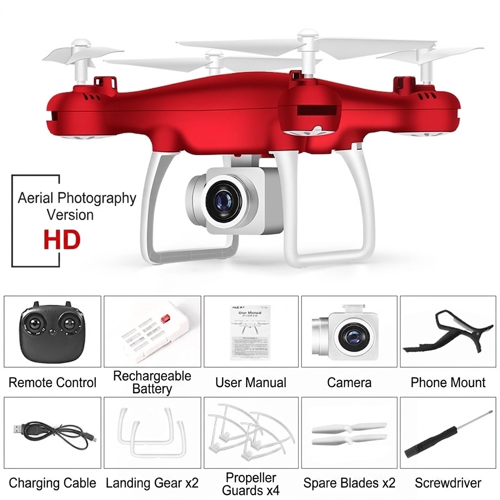 Dron aéreo de 8 segundos con cámara HD, modos de vuelo inteligentes, mantenimiento de altitud, batería de larga duración y cuadricóptero de fácil control.