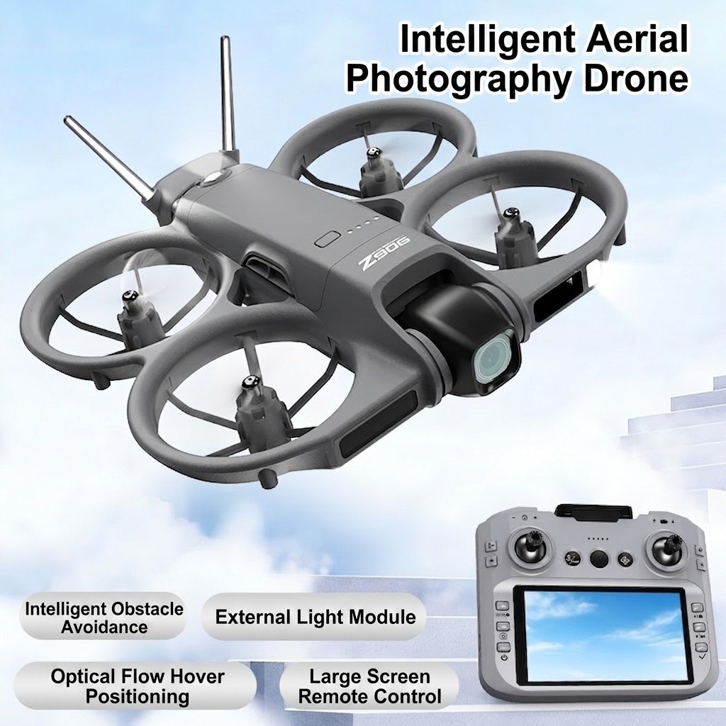Z906 FPV-Drohne mit 4,3-Zoll-Bildschirmsteuerung, HD-Kamera, optischer Flusspositionierung und intelligenter Hindernisvermeidung