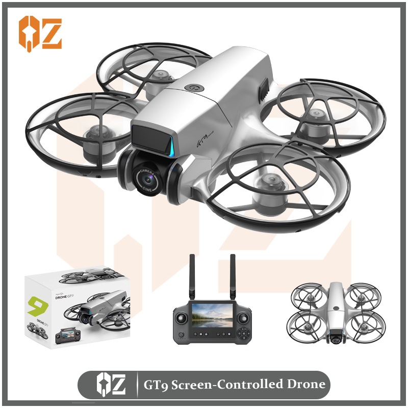 Dron GT9 controlado por pantalla con cámara HD, evitación inteligente de obstáculos, posicionamiento por flujo óptico, cuadricóptero RC plegable.