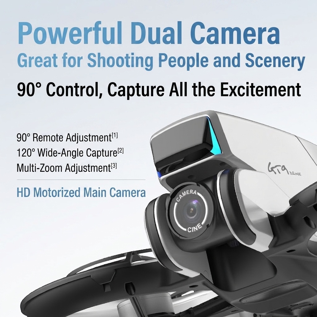 Dron GT9 controlado por pantalla con cámara HD, evitación inteligente de obstáculos, posicionamiento por flujo óptico, cuadricóptero RC plegable.