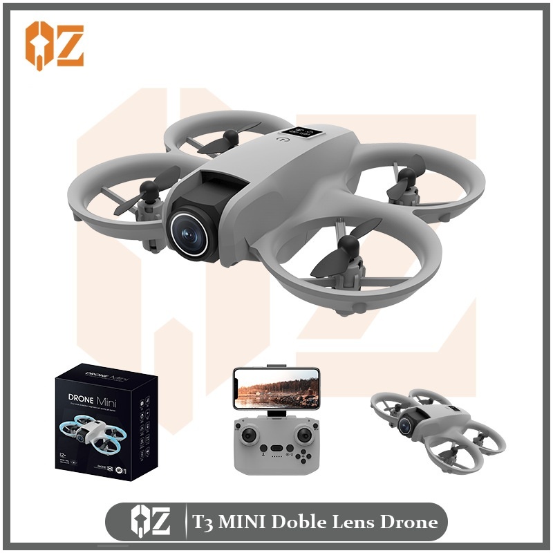 T3 Mini-Drohne mit zwei Objektiven, HD-Kamera, 135° verstellbarem Objektiv, intelligentem Schwebeflug in fester Höhe und Echtzeit-FPV