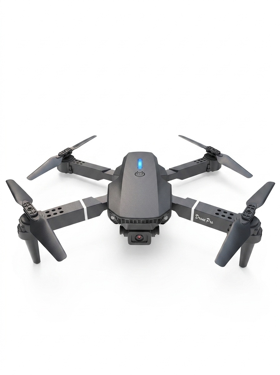 Dron plegable E88 Pro 4K con cámara dual HD, posicionamiento por flujo óptico, control remoto con pantalla, cuadricóptero RC