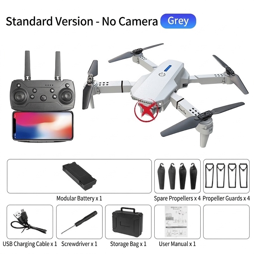 Dron plegable E88 Pro 4K con cámara dual HD, posicionamiento por flujo óptico, control remoto con pantalla, cuadricóptero RC