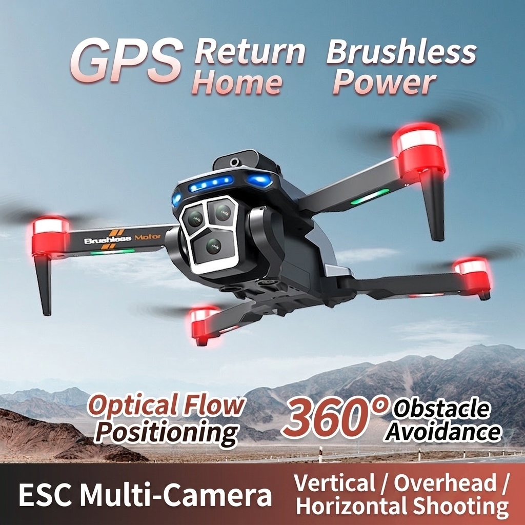 S158 GPS-Drohne mit 4K-Kamera, 4,5-Zoll-Bildschirmfernbedienung, intelligenter Hindernisvermeidung und optischem Fluss-Schwebemodus