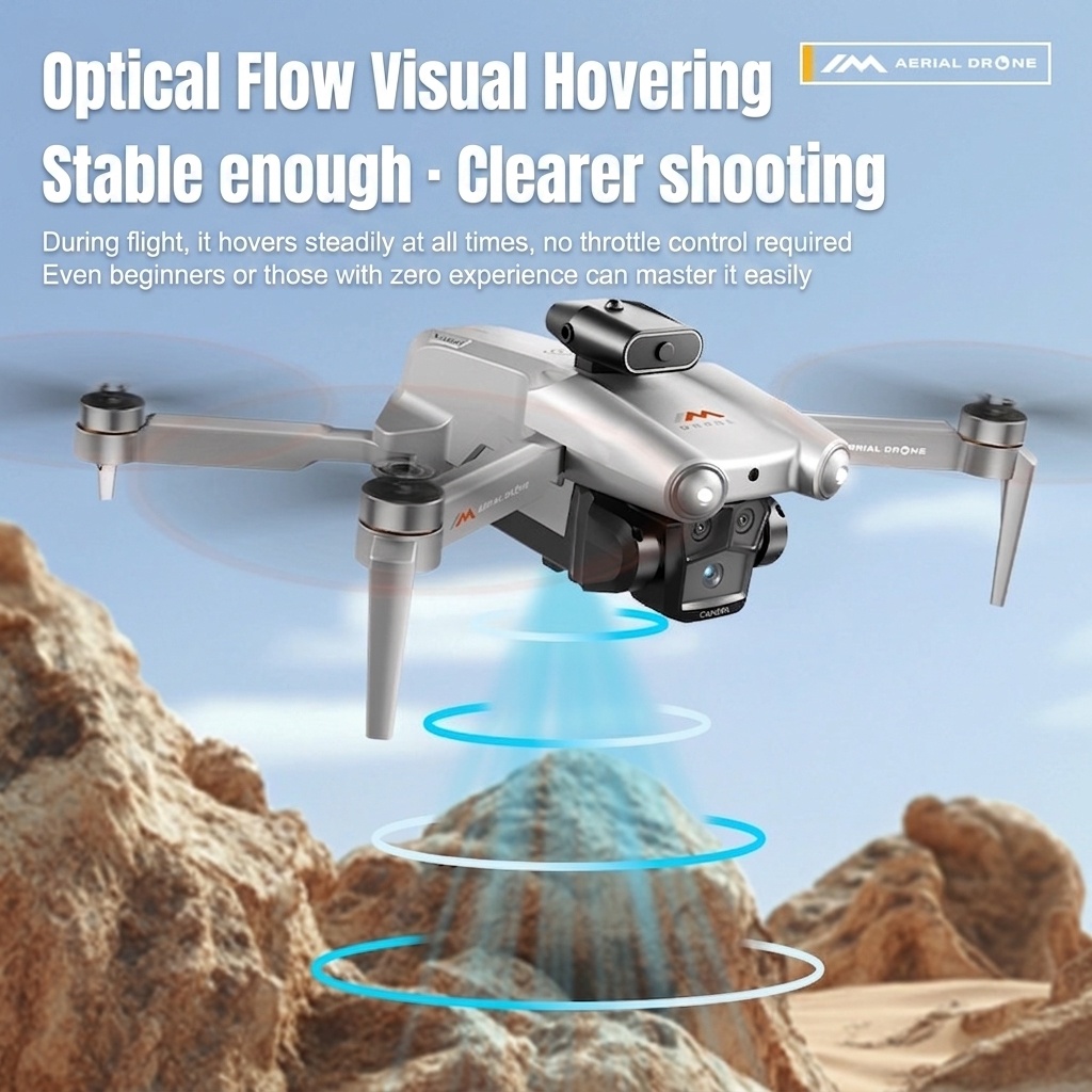 Dron M6 sin escobillas con cámara 4K, sistema inteligente de evitación de obstáculos, posicionamiento GPS y control remoto con pantalla de 4,3 pulgadas.