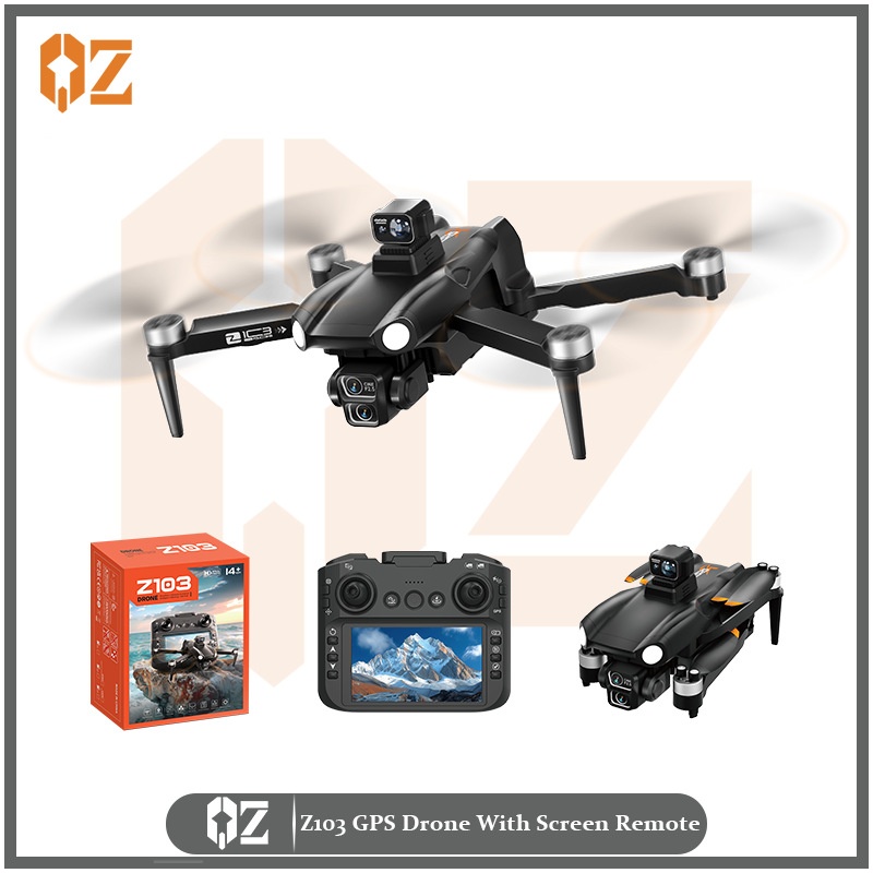 Dron GPS Z1C3 8K UHD con pantalla de 4,5 pulgadas, control remoto, sistema inteligente de evitación de obstáculos por láser y motor sin escobillas.