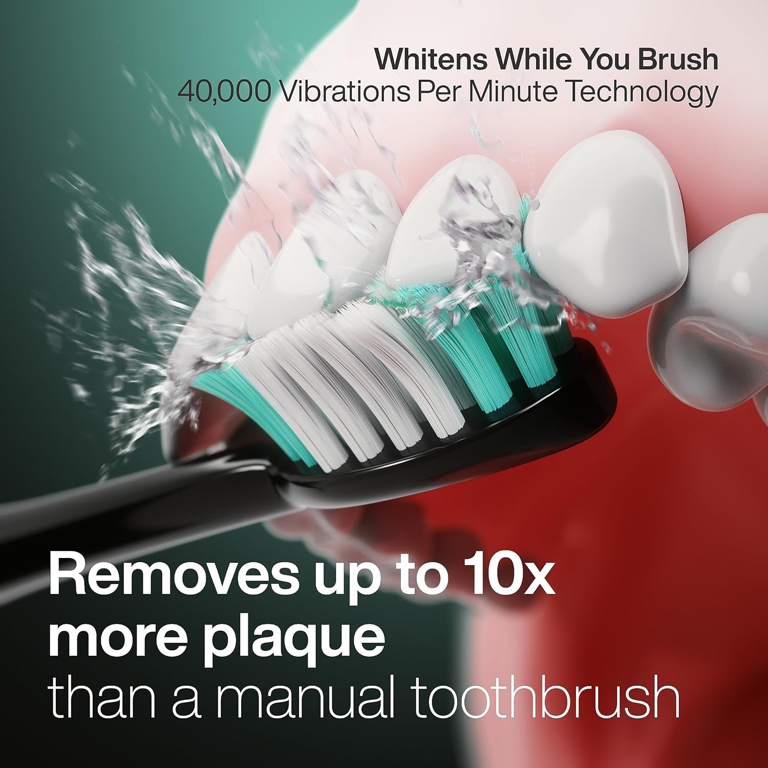 Sonic Electric Toothbrush with 6 Modes, 8 Brush Heads, Smart Timer, 40000 VPM