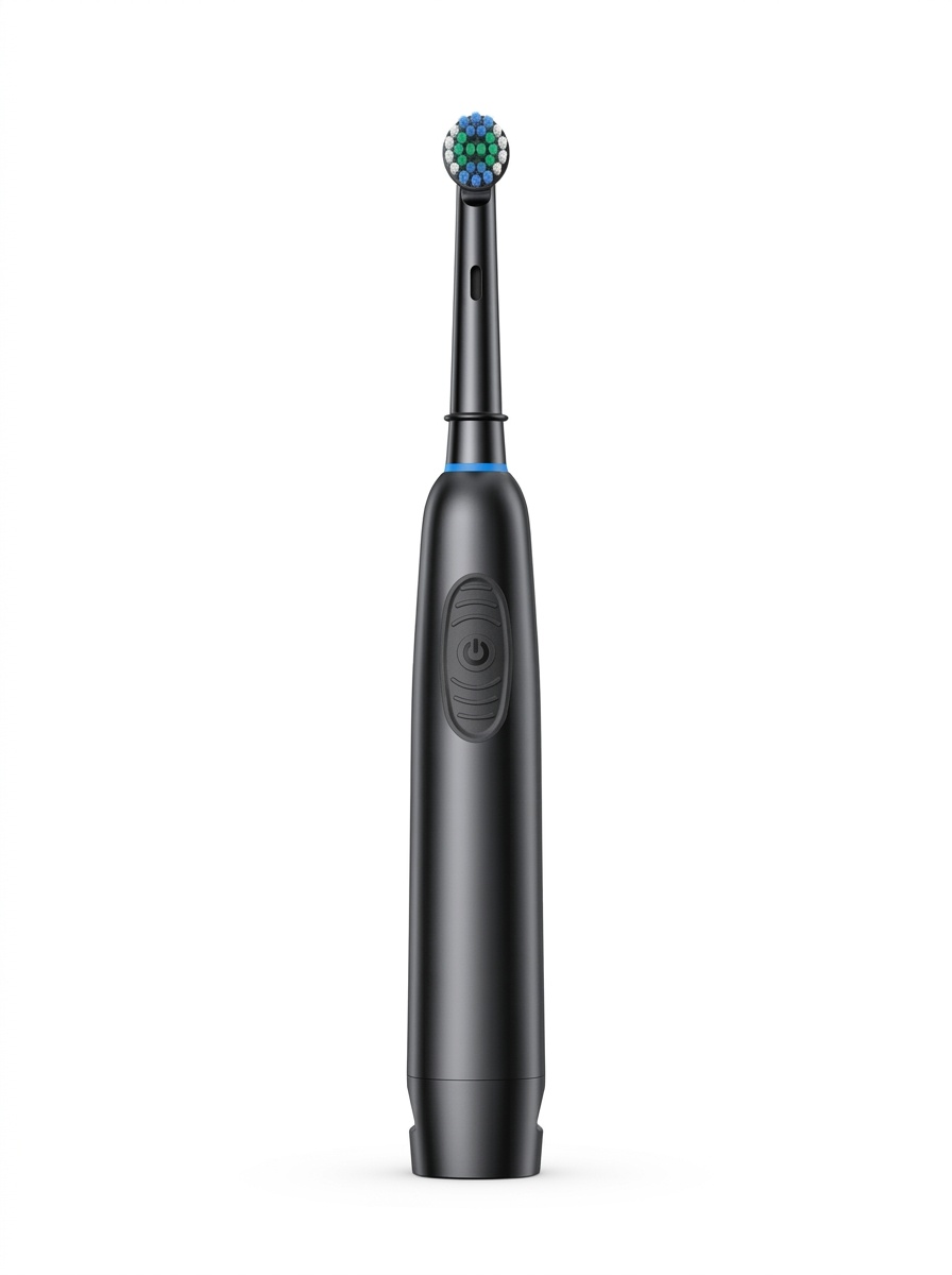 Powerful Electric Toothbrush with Mechanical Motor, High-Density Bristles, Travel Case