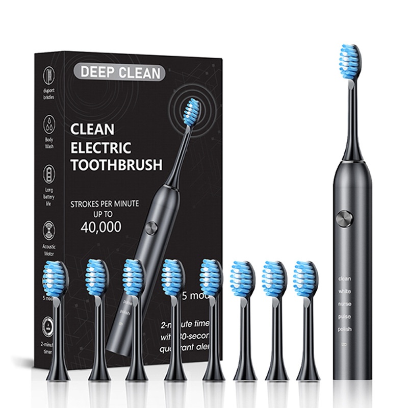 Waterproof Sonic Electric Toothbrush, 5 Brushing Modes, 40000 Strokes Per Minute