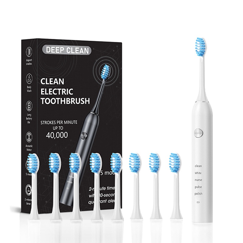Waterproof Sonic Electric Toothbrush, 5 Brushing Modes, 40000 Strokes Per Minute