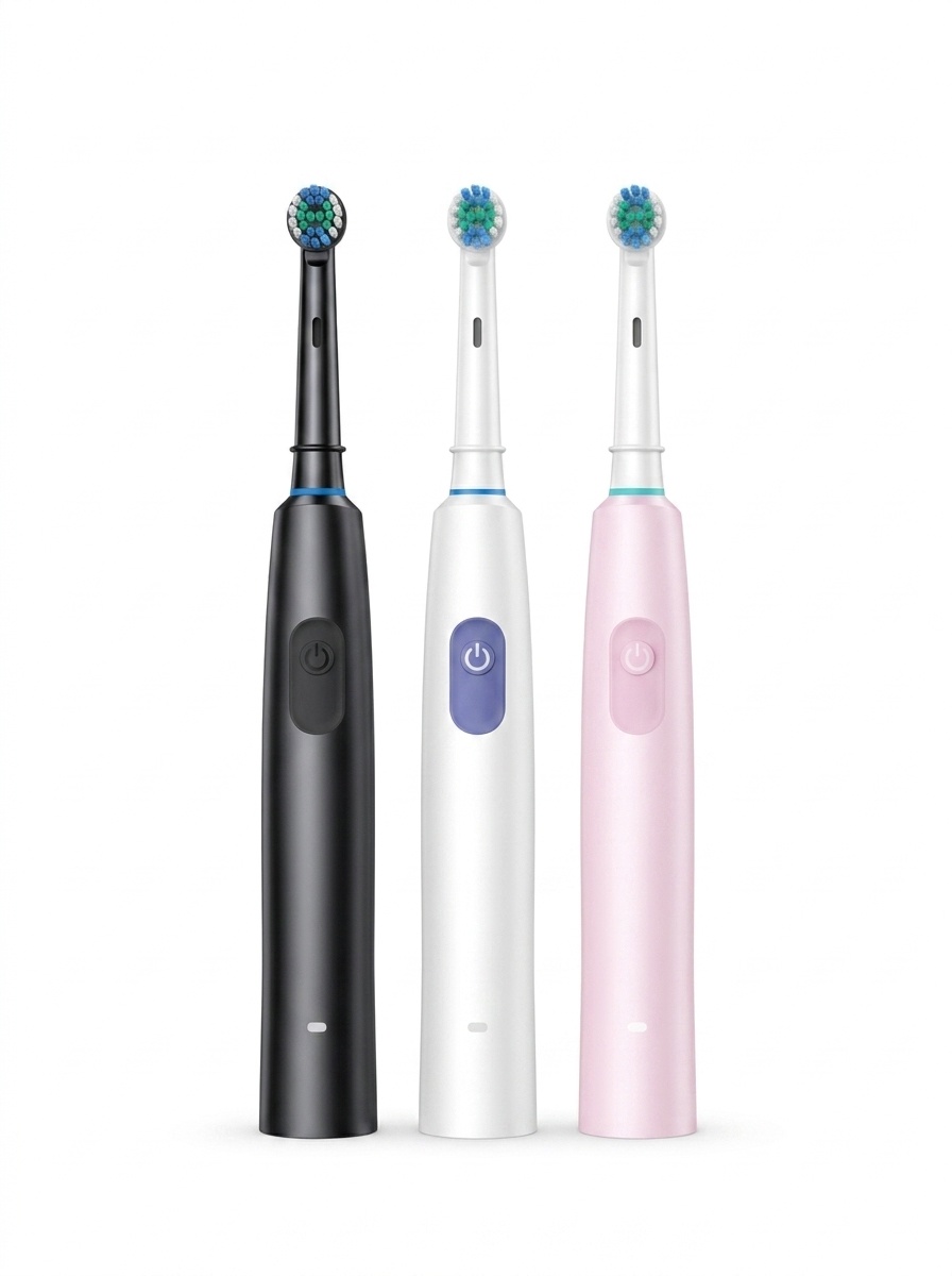 Rechargeable Acoustic Motor Electric Toothbrush with 2-Minute Timer, 8 Heads