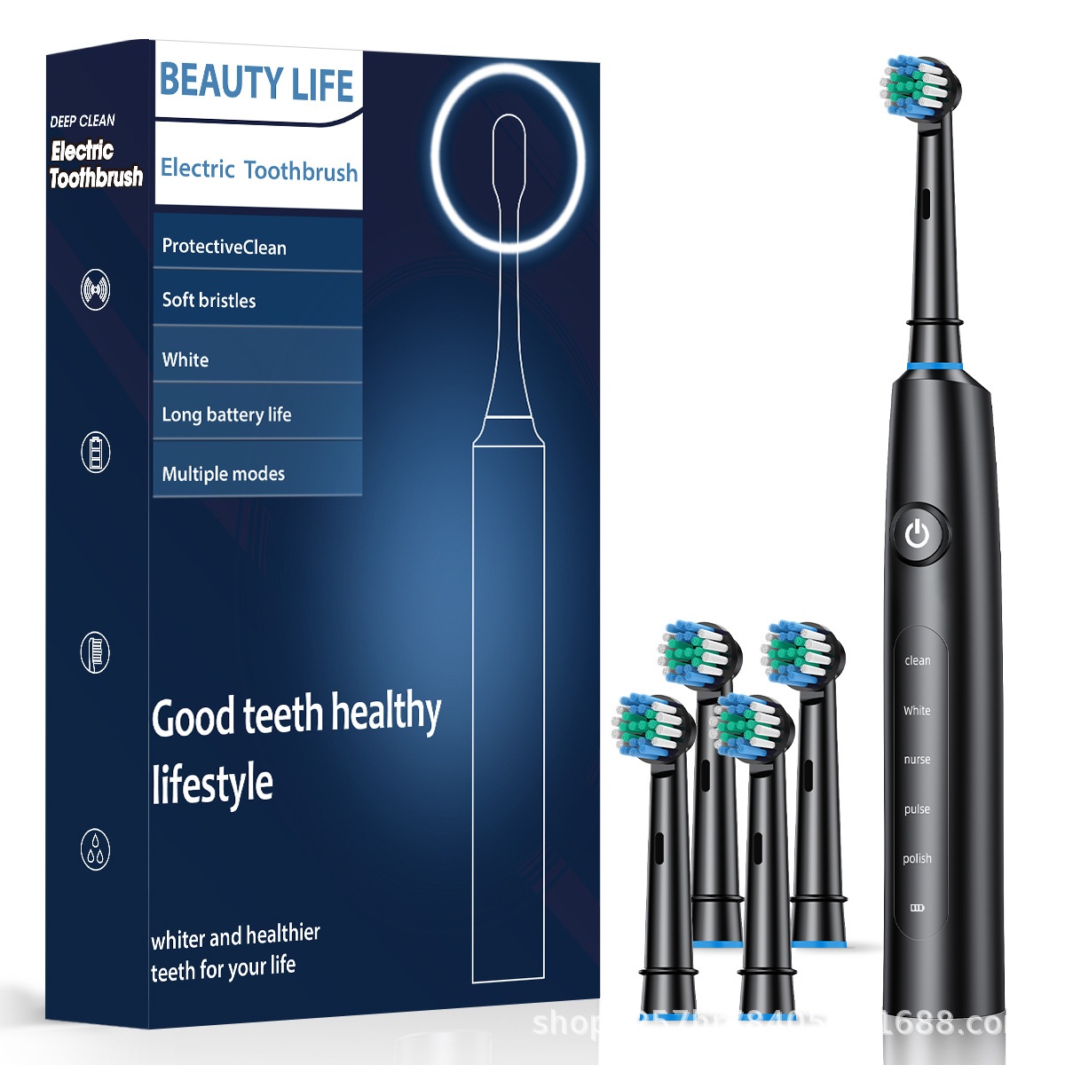 Beauty Life Electric Toothbrush, 5 Cleaning Modes, Soft Bristles
