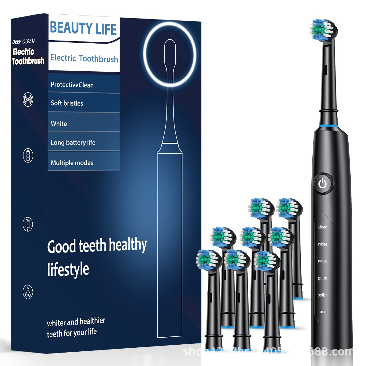 Beauty Life Electric Toothbrush, 5 Cleaning Modes, Soft Bristles