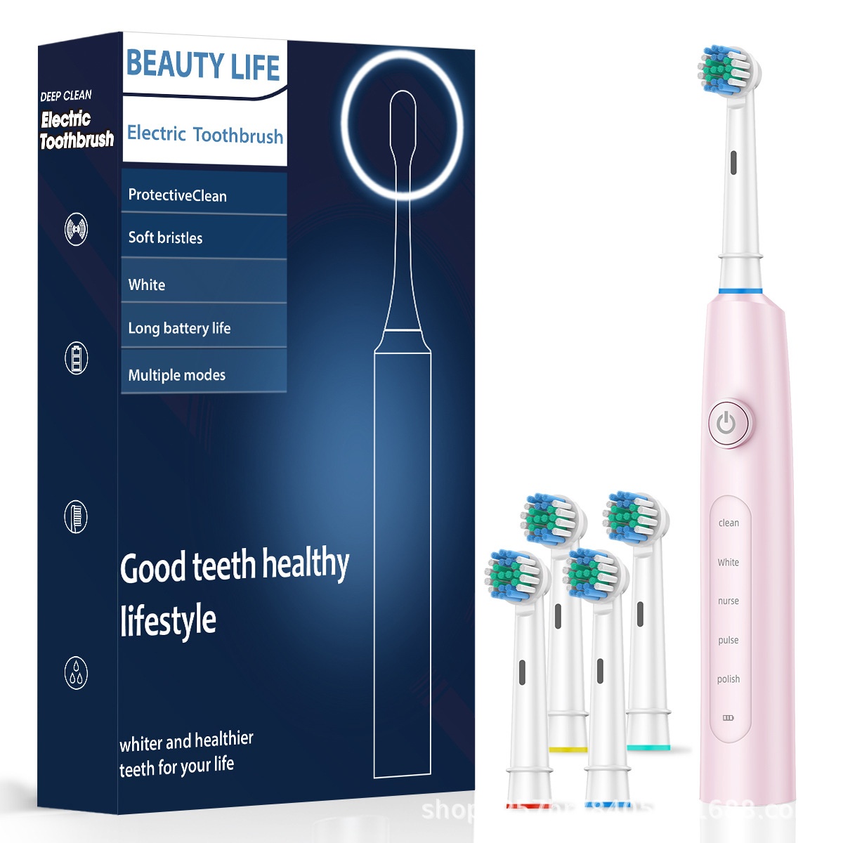 Beauty Life Electric Toothbrush, 5 Cleaning Modes, Soft Bristles
