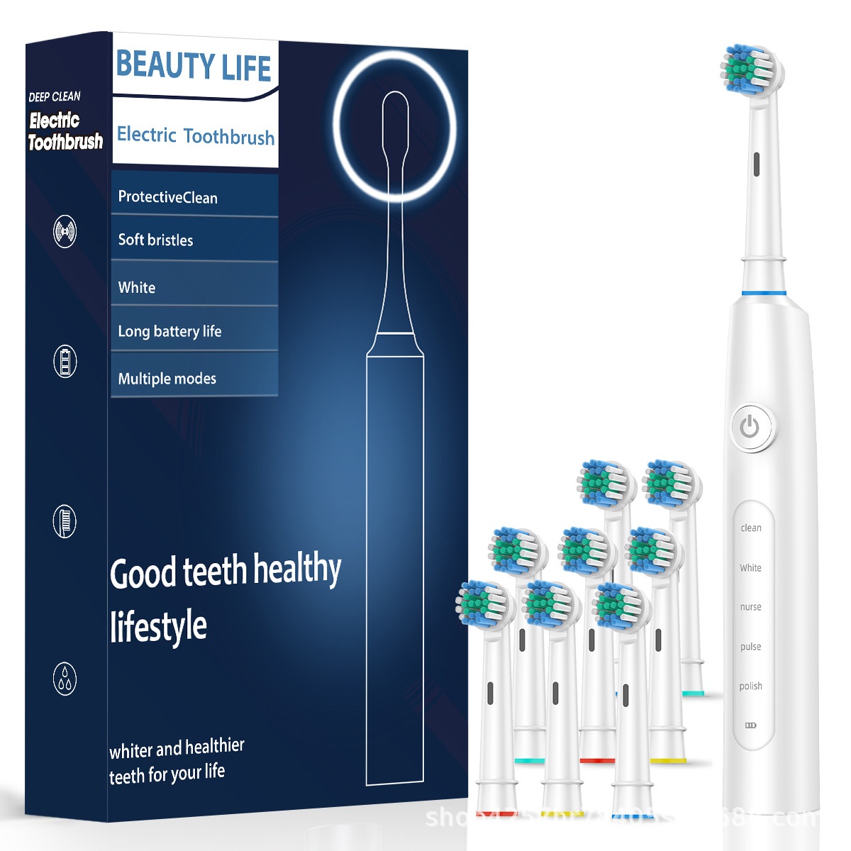 Beauty Life Electric Toothbrush, 5 Cleaning Modes, Soft Bristles