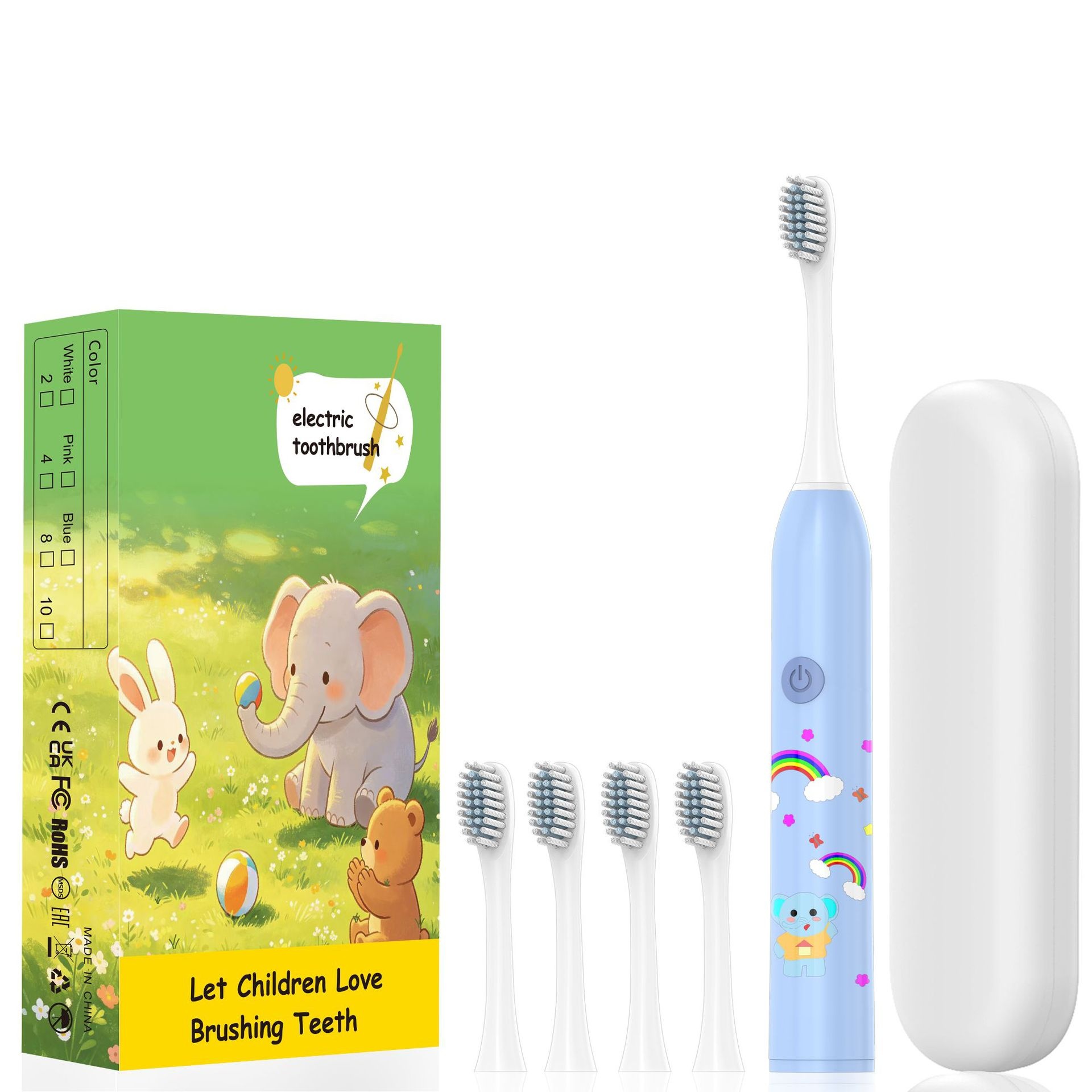 Playful Kids Electric Toothbrush, Extra-Soft Bristles, Fun Design