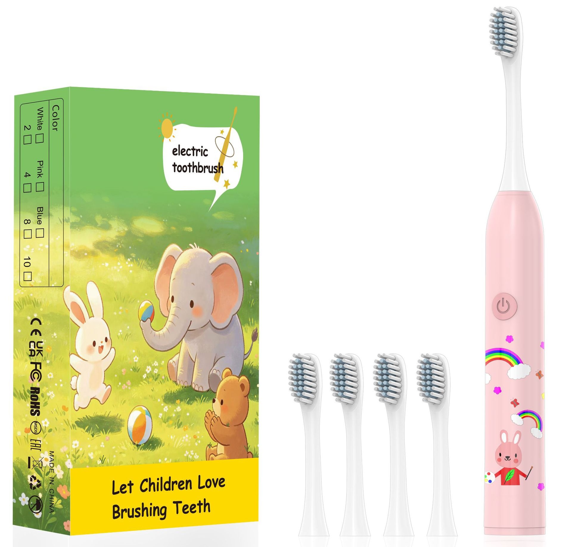 Playful Kids Electric Toothbrush, Extra-Soft Bristles, Fun Design