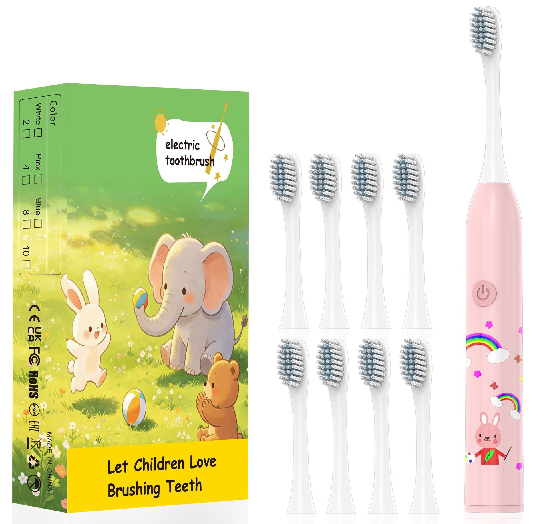Playful Kids Electric Toothbrush, Extra-Soft Bristles, Fun Design